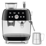 Smeg EGF03BLUK Espresso Coffee Machine with Grinder, Black