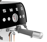 Smeg EGF03BLUK Espresso Coffee Machine with Grinder, Black
