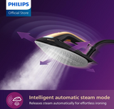 Philips PerfectCare Steam Generator Iron 8000 Series, Speed Mode, Intelligent Automatic Steam, Automatic Vertical Steam, Guaranteed No Burns (PSG8140/80)