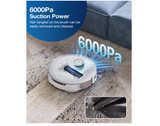 ECOVACS T20 Omni Robot Vacuum Cleaner With Auto Clean and Empty, Deep Sweeping and Mopping, 6000PA Strongest Suction, Auto-Lift Mopping, 55℃ Hot Water Mop Washing, OZMO Turbo 2.0 Technology