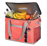 Maelstrom Collapsible Soft Sided Cooler - 75 Cans Extra Large Lunch Cooler Bag Insulated Leakproof Camping Cooler, Portable for Grocery Shopping, Camping, Tailgating and Road Trips，Pink