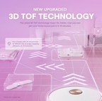 Yeedi Floor 3 Robot Vacuum Mop 5,100 Pa Suction, Pressurized Mop, 3D ToF Navigation & Obstacle, Fast Mapping