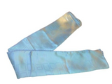 GUCCI SCARF BLUE BORDER WHITE WITH FLORAL PRINTS