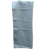 GUCCI SCARF BLUE BORDER WHITE WITH FLORAL PRINTS