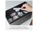Yamazaki Home First Aid Box Sewing Kit Organizer, One Size, Black