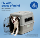 Petmate Sky Kennel for Pets from 30 to 50-Pound, Light Gray