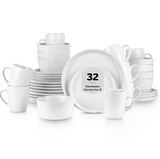 Stone Lain Albie 32-Piece Dinnerware Set Stoneware, White Speckled