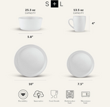 Stone Lain Albie 32-Piece Dinnerware Set Stoneware, White Speckled