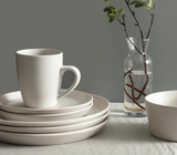 Stone Lain Albie 32-Piece Dinnerware Set Stoneware, White Speckled