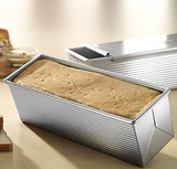 USA PAN 1160PM-ST-2-1 Pullman Loaf Pan with Cover, Large w Set of 2