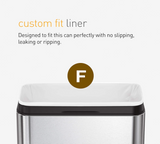 simplehuman 25 Liter / 6.6 Gallon Slim Open Commercial Trash Can, Brushed Stainless Steel