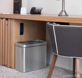 simplehuman 25 Liter / 6.6 Gallon Slim Open Commercial Trash Can, Brushed Stainless Steel