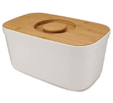 Joseph Joseph 81097 Bread Bin with Cutting Board Lid, White