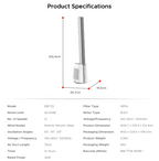 Europace Slim and Compact Air Purifying Bladeless Fan, Dual HEPA Filters, Strong Air Flow, Space-Saving, EBFZ2WH