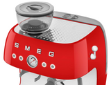 Smeg EGF03RDUK Espresso Coffee Machine with Grinder, Red