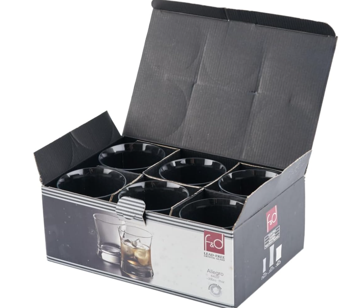 Fine & Durable Allegro Whisky Glass, 330cc, (6 Per Pack) Main image