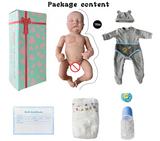 FOCKOF Realistic Reborn Baby Dolls-18 Inch Real Life Baby Dolls Boy Lifelike Baby Doll with Accessories for 3+ Years Old (Blue)