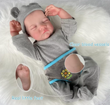FOCKOF Realistic Reborn Baby Dolls-18 Inch Real Life Baby Dolls Boy Lifelike Baby Doll with Accessories for 3+ Years Old (Blue)