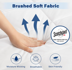 Sleep Philosophy Holden Waterproof Sofa Bed Mattress Protection Pad with 3M Scotchgard Moisture Management - Hypoallergenic Microfiber - 60" x 72" - All Over Elastic Mattress Pad