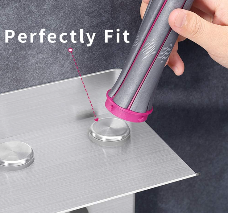 Hair Dryer Holder for Dyson Supersonic Hair Dryer, for Dyson Airwrap Styler Organizer Storage Shelf 2in1 Wall Mounted Stand Fits Curler Diffuser Two Nozzles for Bathroom Bedroom Hair Salon Barbershop Secondary image