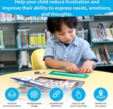 Visual Communication Photo Symbol Book, Autism Language Flash Cards, Vocabulary, Learning Speech Therapy Articulation ASD ADD ADHD & Apraxia