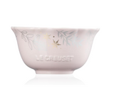 Le Creuset Frill Bowl with Gold Decal, 360ml, Macaron Pink