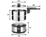 Toyomi TP-33 Stainless Steel Travel Pot Silver