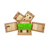 130 Piece Tegu Classroom Magnetic Wooden Block Set,Natural