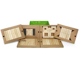 130 Piece Tegu Classroom Magnetic Wooden Block Set,Natural