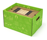 130 Piece Tegu Classroom Magnetic Wooden Block Set,Natural