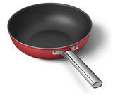 Smeg Cookware 50's Style Non-Stick Wok, 12-Inches (Red)