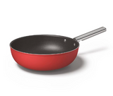 Smeg Cookware 50's Style Non-Stick Wok, 12-Inches (Red)