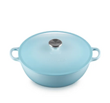 Le Creuset Marmite Cast Iron Soup Pot Casserole with Lid, 26cm, Cool Mint