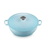 Le Creuset Marmite Cast Iron Soup Pot Casserole with Lid, 26cm, Cool Mint
