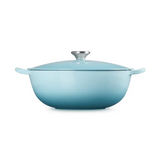 Le Creuset Marmite Cast Iron Soup Pot Casserole with Lid, 26cm, Cool Mint