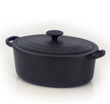 Le Creuset Oval French Oven Cast Iron Casserole, 27cm, Black