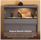 New Age Pet® ECOFLEX 36" Medium Mojave Reptile Habitat Enclosure Lounge in Grey