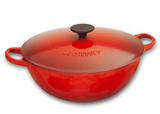 Le Creuset Marmite Cast Iron Soup Pot Casserole with Lid, 26cm, Cerise