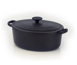 Le Creuset Oval French Oven Cast Iron Casserole, 27cm, Black