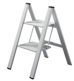 Slim Step 2 Step Silver Design Stepstools Stepladder By Hasegawa Ladders