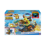 Hot Wheels Monster Trucks - Arena Smashers Mega-Wrex vs. Crushzilla Takedown, Interactive Playset, Destructible Cars, for Ages 4+