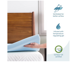 LUCID Mattress Topper, Twin XL, 3 Inch, Memory Foam - Gel Infused Mattress Topper - CertiPUR Certified