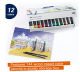 Faber-Castell Creative Studio Goldfaber Wooden Color Pencil Classpack - 144 Pencils in 12 Colors