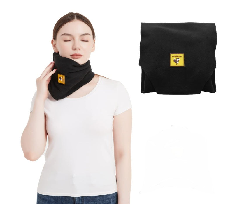 FOXSEON Travel Pillow,Turtleneck Support Neck Pillow ,Airplanes Car or Office nap Pillow, Easy to Clean and Carry, with Luxury Storage Bag Main image