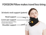 FOXSEON Travel Pillow,Turtleneck Support Neck Pillow ,Airplanes Car or Office nap Pillow, Easy to Clean and Carry, with Luxury Storage Bag