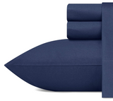 Nautica - Twin Sheets, Cotton Percale Bedding Set, Dorm Room Essentials (Captains Navy, Twin)