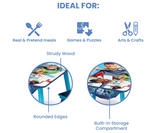 Delta Children Kids Table and Chair Set With Storage (2 Chairs Included) - Ideal for Arts & Crafts, Snack Time, Homeschooling, Homework & More, Disney/Pixar Toy Story 4