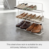 YAMAZAKI home 2480 Tower Shoe Rack, Wide, White