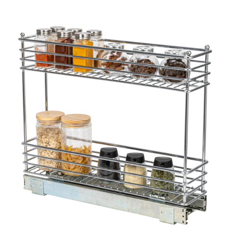 Household Essentials Glidez Narrow Sliding Organizer, 5", Chrome