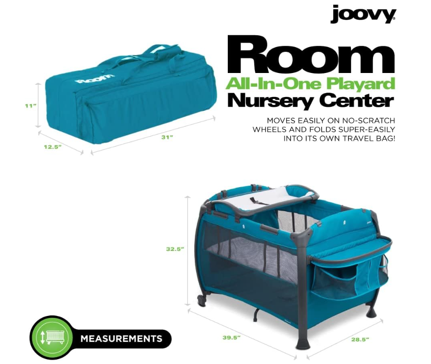 JOOVY Room Playard and Nursery Center, Turquoise Secondary image